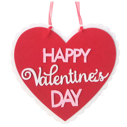 Ydojg Valentine'S Day Signs Love Heart Shape Hanging Decor Doorplate-Happy Sign Front Door Valentines Decorations for the Home