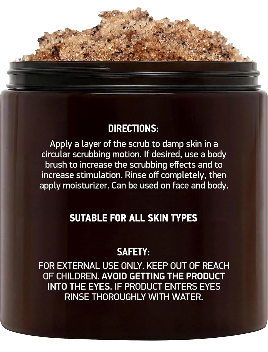 Dead Sea Salt and Arabica Coffee Body Scrub 10 Oz - Moisturizing and Exfoliating Body, Face, Hand, Foot Scrub - Fights Stretch Marks, Fine Lines, Wrinkles - Great Gifts for Women & Men