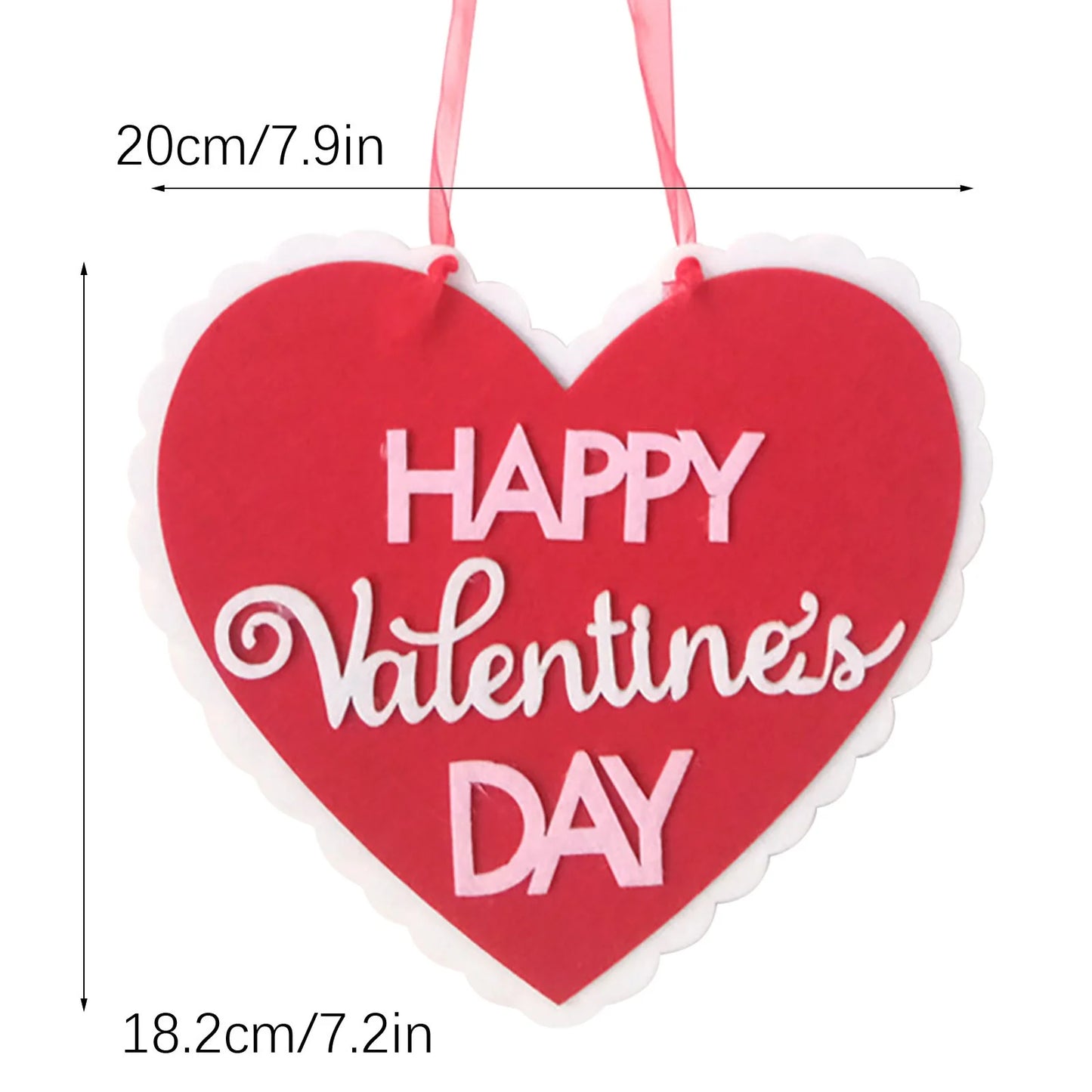 Ydojg Valentine'S Day Signs Love Heart Shape Hanging Decor Doorplate-Happy Sign Front Door Valentines Decorations for the Home