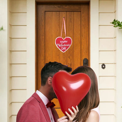Ydojg Valentine'S Day Signs Love Heart Shape Hanging Decor Doorplate-Happy Sign Front Door Valentines Decorations for the Home
