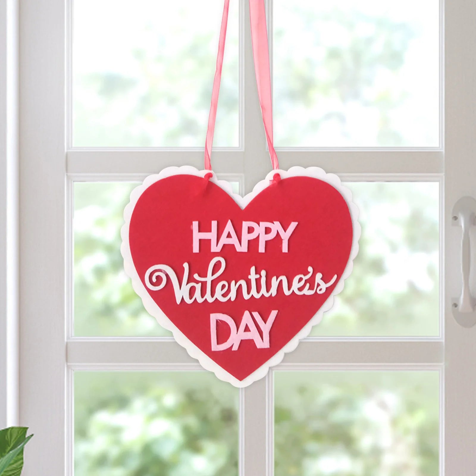 Ydojg Valentine'S Day Signs Love Heart Shape Hanging Decor Doorplate-Happy Sign Front Door Valentines Decorations for the Home
