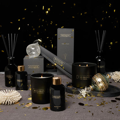 Reed Diffuser Set, Relaxing Rose & Sandalwood Fragrance Diffuser, Aromatherapy Reed Diffuser Sticks with Gift Box, Scented Sticks Diffuser, Bathroom Diffuser