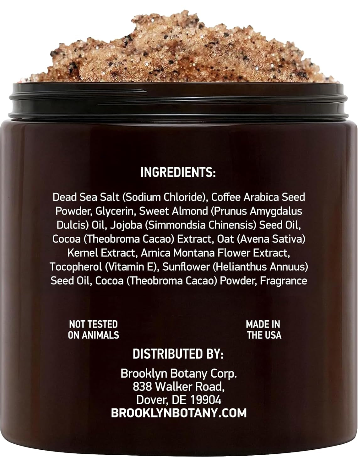 Dead Sea Salt and Arabica Coffee Body Scrub 10 Oz - Moisturizing and Exfoliating Body, Face, Hand, Foot Scrub - Fights Stretch Marks, Fine Lines, Wrinkles - Great Gifts for Women & Men