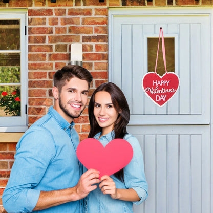 Ydojg Valentine'S Day Signs Love Heart Shape Hanging Decor Doorplate-Happy Sign Front Door Valentines Decorations for the Home
